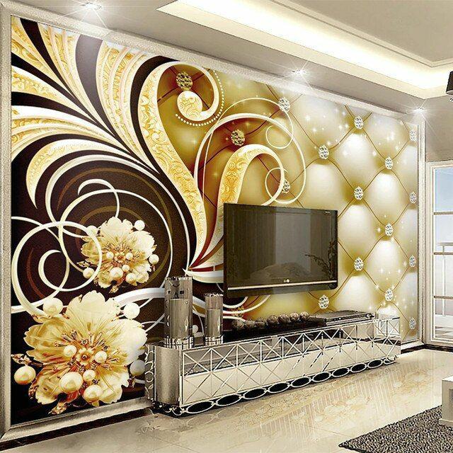 5D Golden Decorative Wallpaper (10Sqm Per Roll) - The Daily Trust Store